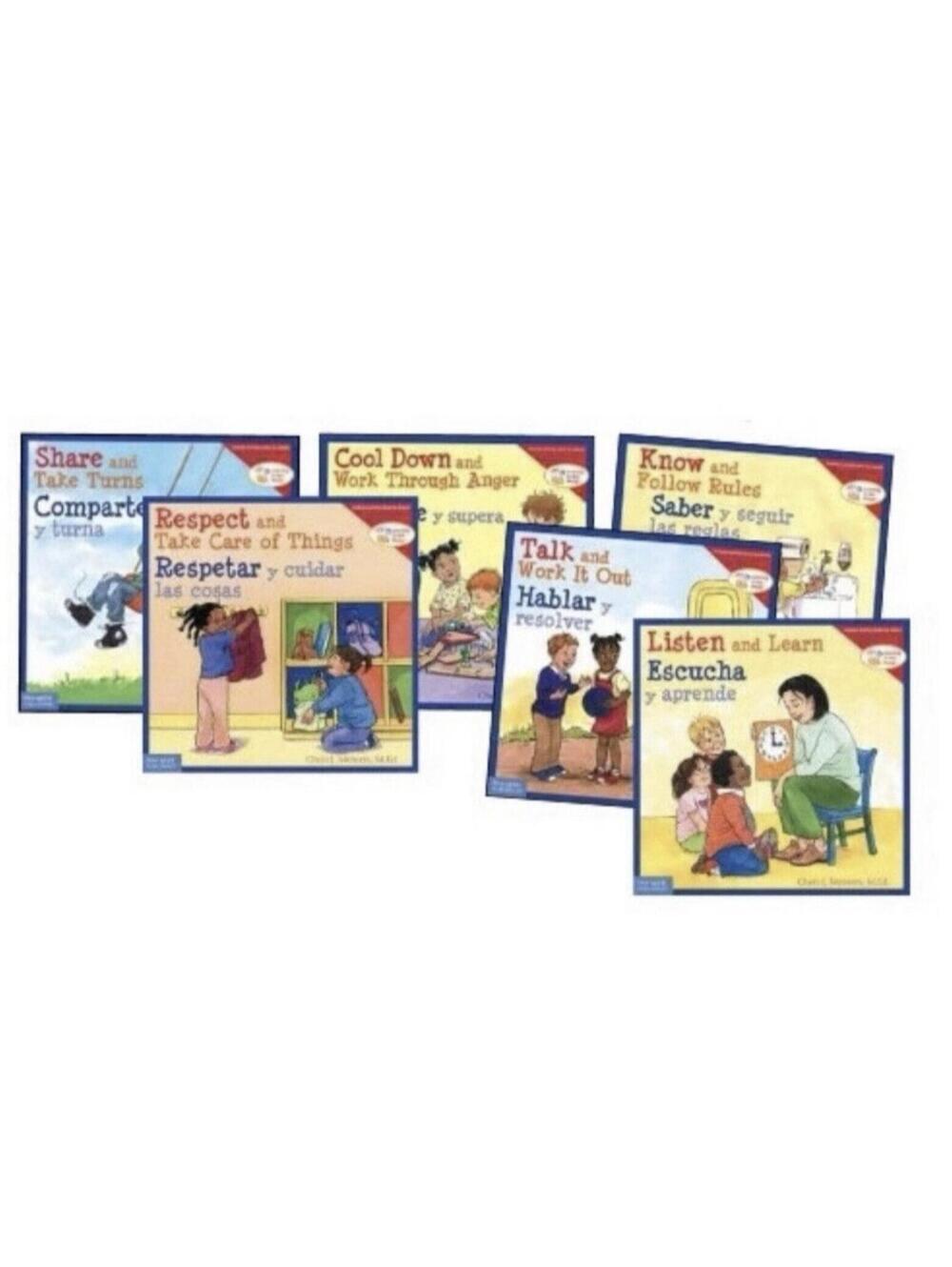 (RA) Lakeshore Learning to Get Along Bilingual Paperback Book Set of 6 PreK-3rd